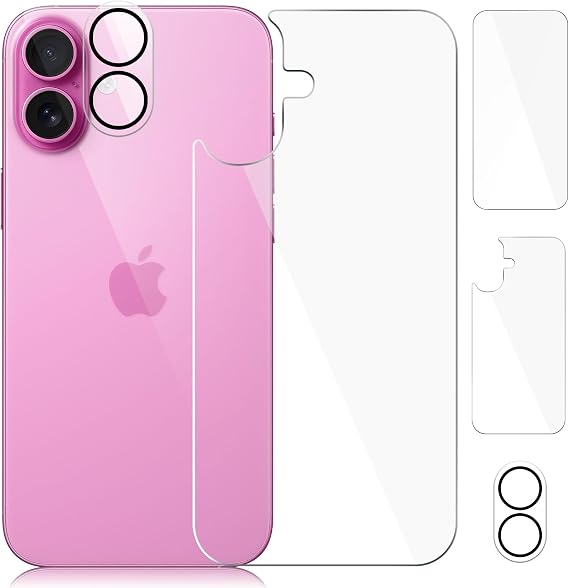 [3 Pack] Screen Protector for iPhone 16,iPhone 16 Camera Protector, iPhone 16 Front and Back Screen Protector Tempered Glass [Anti-Scratch] Protective Film(6.1")