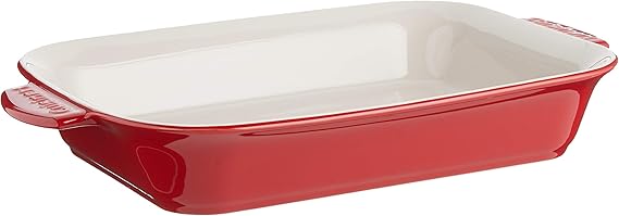 Cuisinart Chef's Classic Ceramic Bakeware-4 Quart Large Rectangular Baker, Red