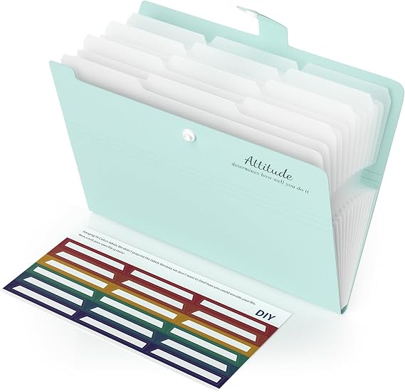 Smarpau Document Folder A4 Expanding File A4 12 Expandable Pockets Folder
