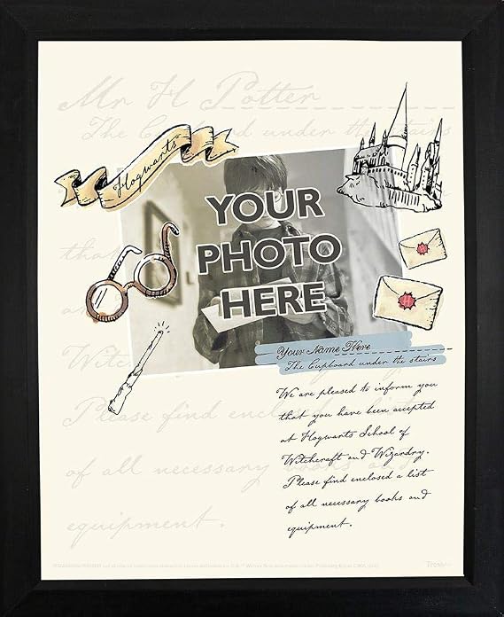 TRENDYPRINT Harry Potter Hogwarts School Witchcraft 8 x 10 Framed Wall Art