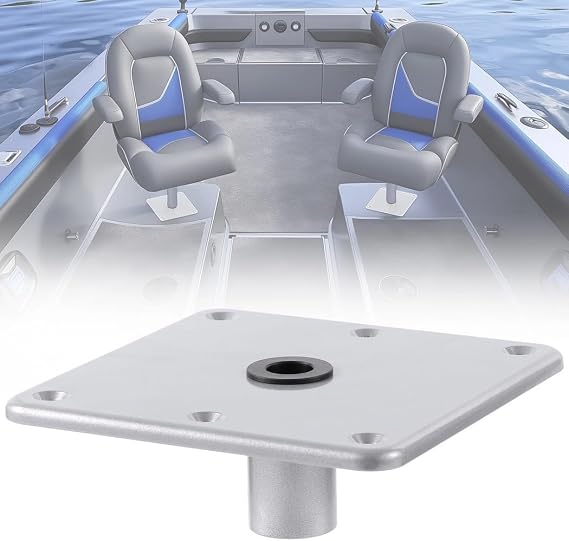 77 Heavy Duty Boat Seat Base, Aluminum Alloy Marine Pedestal For 3/4 Pin Post Socket, Corrosion-Resistant Mounting Bracket For Boat Seat