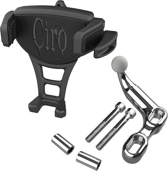 CIRO ConstrictorTM Phone Holder with Offset Perch Mount (Chrome)