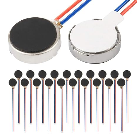 Small Vibration Motors 20PCS 10x3mm DC 3V Micro Mini Tiny Flat Coin Button-Type Vibrating Motors for Mobile Cell Phone Pager Tablet Household Appliances