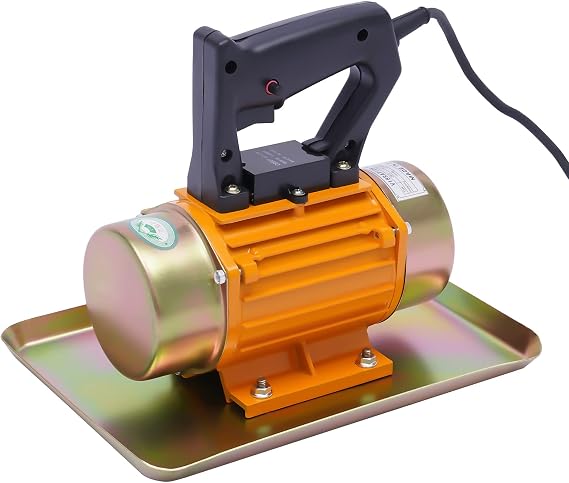 Electric Concrete Vibrator Motor 250W, Handheld Table Motion Concrete Vibrator, Portable Cement Vibrating Machine Mortar Flat Plate Trowel, 3500 RPM, 100KG Vibration Force