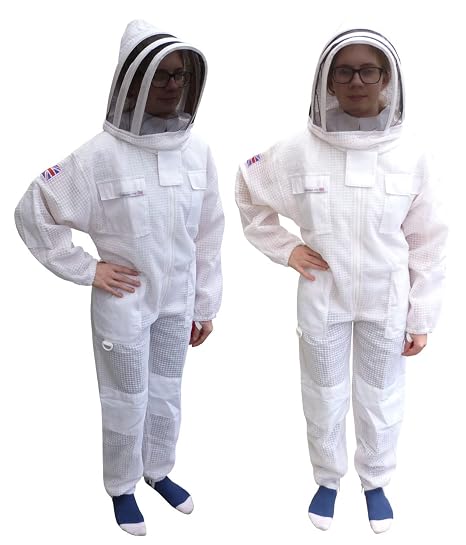 Children's three layer ultra ventilated beekeeping suit professional kids bee suit 3 layer bee keeping (XL)
