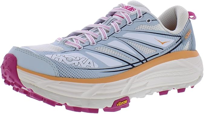 HOKA Mafate Speed 2 Unisex Shoes Size 13, Color: White/Ice Flow