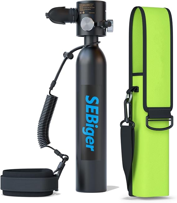 Mini Scuba Tank Diving Tank Supports Diving Time Underwater Breath Devices for Diving, DOT Certified Mini Scuba Tank Made of Aviation Aluminum for Underwater Exploration