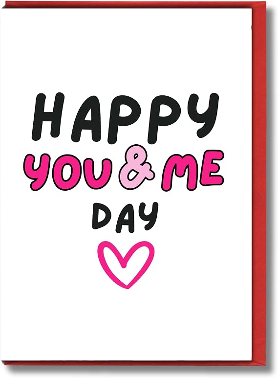 Happy Anniversary Card for Husband and Wife A104 | Valentines Day Card, For Him or Her, Happy You & Me Day, Romantic Greeting Card for Boyfriend, Girlfriend