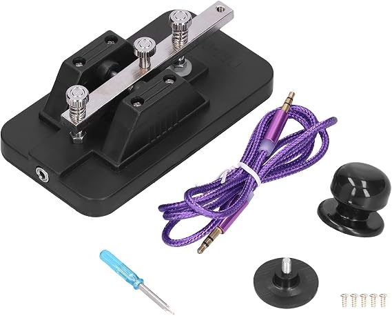 Telegraph Key Morse Code Morse Code Key Telegraph Tapper Manual CW Practice Tool Trainer with Buzzer for Beginner
