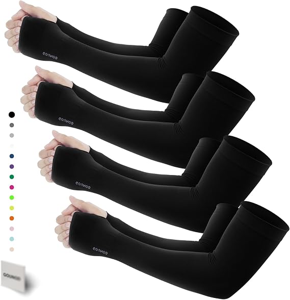 GOUNOD Arm Sleeves with Thumb Holes,UV Sun Protection Cooling UPF 50+