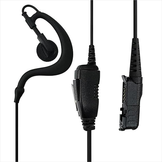 R5 XPR3500 マイク付きイヤーピース Motorola Radios XPR3500E DEP570 DP2600E MTP3250 DP3441Eに対応 PTTとクリップマイク付きG型ヘッドセット