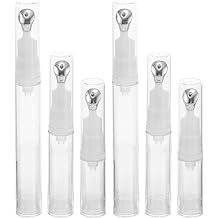 6pcs Eye Cream Applicator Tool: 5ml/10ml/15ml Eye Gel Cream Container Flat Applicator - Massager Tip Head Airless Pump Skincare Bottle Refillable Roll On Dispenser