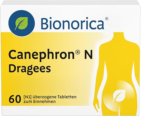 Canephron N Dragees – 4-fach stark bei leichter Blasenentzündung zur Unterstützung der Blase mit pflanzlichen Wirkstoffen für Erwachsene und Jugendliche ab 12 Jahren 60 St Bei Blasenentzündung* I Blasenentzündung* ohne Antibiotikum I Harnwege I Einzigartige Pflanzenkombination I Ab 12 Jahren