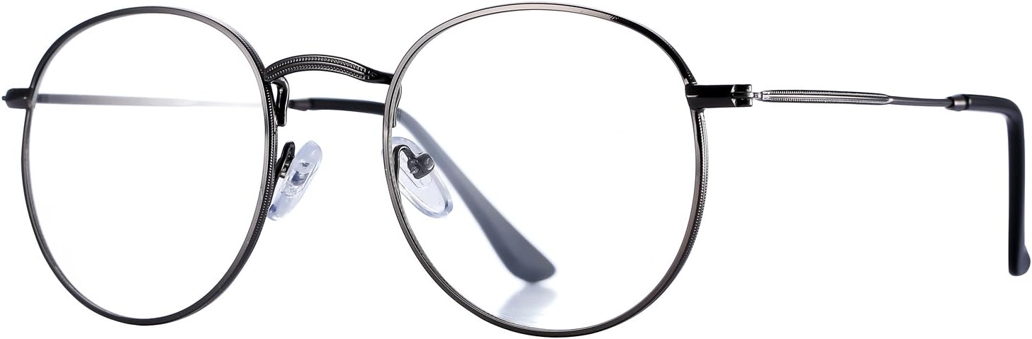 Pro Acme Classic Round Metal Clear Lens Glasses Frame Unisex Circle Eyeglasses
