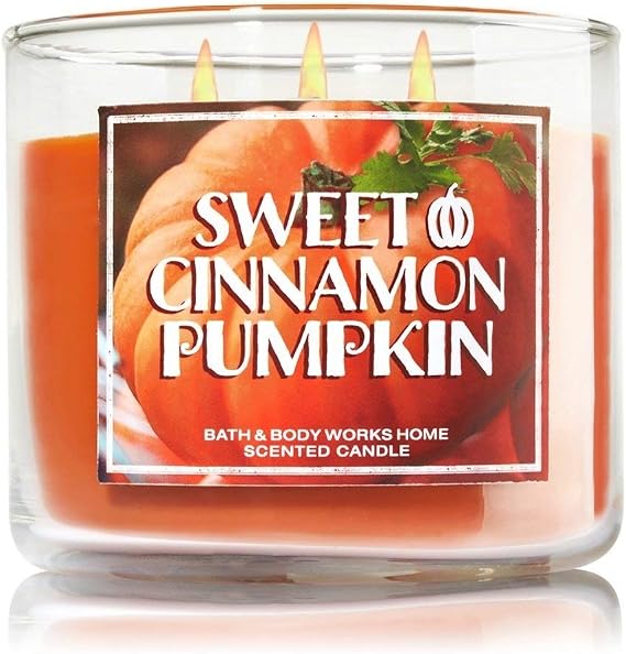 Bath and Body Works Thankful Candle Sweet Cinnamon Pumpkin 3 Wick 14.5 oz