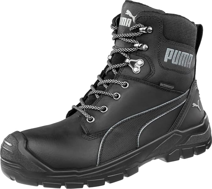PUMA Men's Conquest 7" Work Boot Soft Toe Slip Resistant Waterproof EH