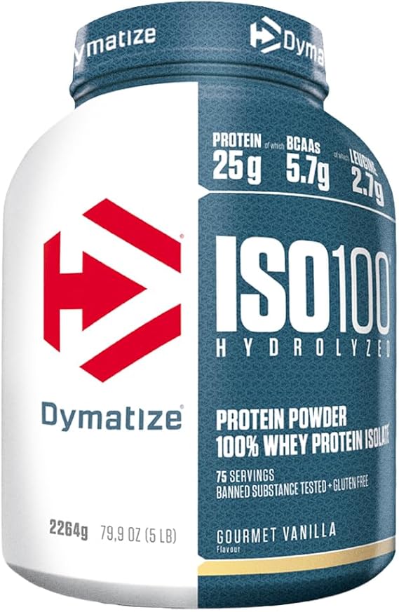 Dymatize ISO 100 Hydrolyzed Gourmet Vanilla 2264g - Whey Protein Hydrolysat + Isolat Powder