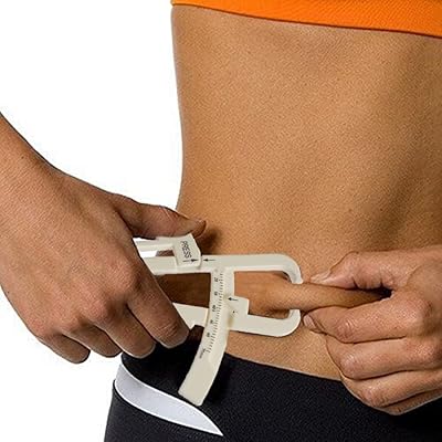 HemeraPhit Personal Body Fat Tester Body Calculator Caliper Fitness Clip Fat Measurement Tool with Slim Chart Keep and Skinfold Test Instrument