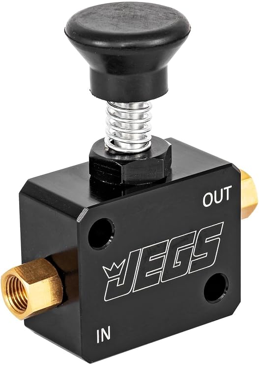 JEGS Hydraulic Brake Lock | Includes Adapter Fittings 3/16in.Brake Line | Black Anodized Aluminum