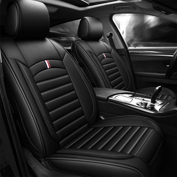 Car Seat Covers Front for Toyota for Hilux 2004-2025 Car Seat Protector Waterproof Seat Cushion Interior Accessories MH84 Front Pair Black