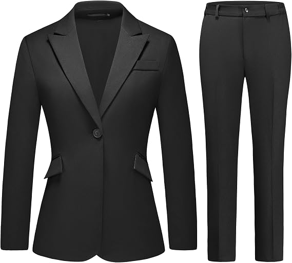 Women Suit 2 Pieces Pants Suit Business Formal Casual Blazer | Women Pant Suit for Work Professional Office Outfits