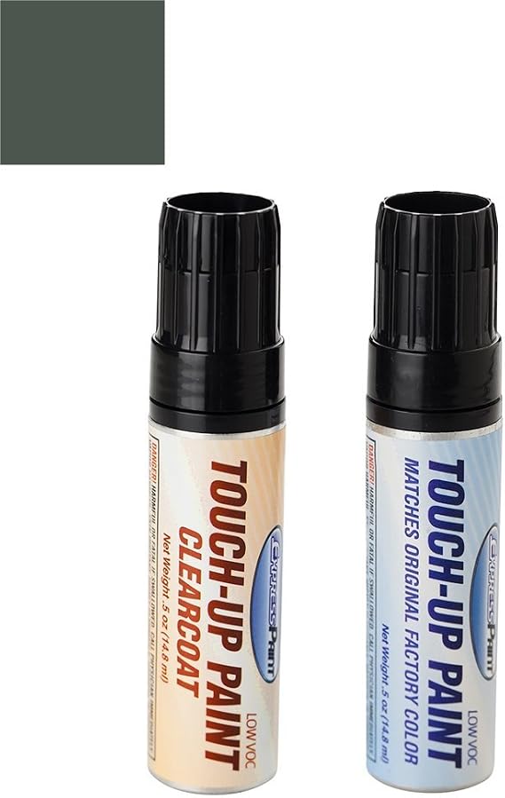ColorRite Half-Ounce Jar for Dodge Avenger Automotive Touch-up Paint - Medium Gray Metallic Clearcoat A74/PAF - Value Package