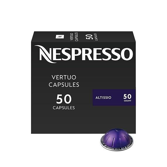 Nespresso Vertuo, Altissio, Medium Roast, 50-Count Espresso Coffee Pods | Capsules Pack of 1