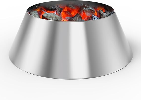 Charkettle Stainless Steel BBQ Whirlpool Charcoal Briquet Holder | Indirect Heat, Direct Cooking, Compatible with Weber 18/22/26 Inch Kettle Grills, Crispy Chicken Wings, Funnel Design