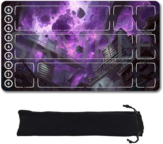 Riftbound TCG Playmat with Zones Unofficial, Original Design Play mat 24x14 Inchnon Free Storage Bag (251028103,Zone)