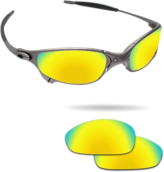 Fiskr Polarized Lenses Replacement for Oakley Juliet Sunglasses with Anti-scratch&Anti-saltwater&Anti-dust Coating(Golden)