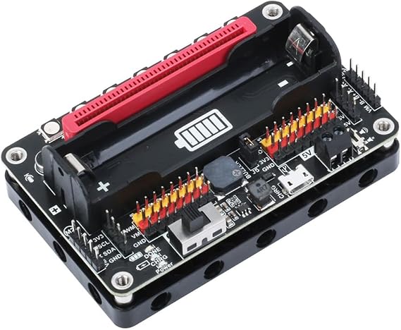 RobotBit -for Micro:bit Expansion Board Onboard PCA9685 Integrating Motor and Servo Drives with Full-Color RGB LEDs and Sound Volume Level Detecion for Robotic Projects