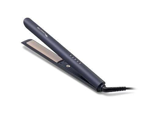 Bio Ionic GoldPro Hair Straightener, Blue, Moisturizing Heat Technology & 24K Gold MX, Hair Straightening Iron for Sleek Styles & Flat Iron Curls, 40% Longer Plates, Adjustable Heat