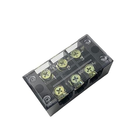 TBC-6003 60A 3P 6 Screws Connector Terminal Block Board Wire Wiring Connectors Fixed Terminals Pin Line 3 Poles 0.5-6mm2