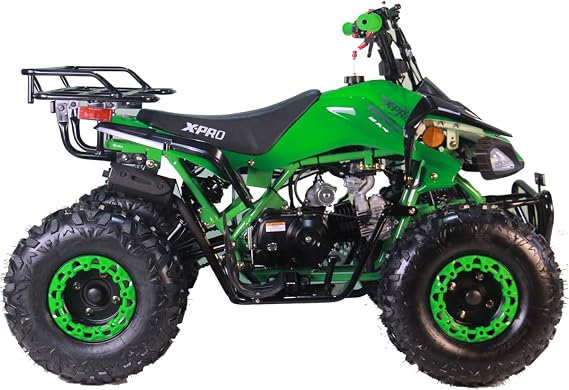 X-PRO Leopard 125 ATV 4 Wheels Quad 125cc ATV Quads with Automatic Transmission w/Reverse, Big 19"/18"Tires! (Green)