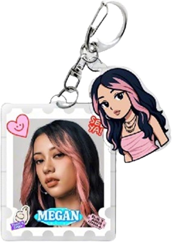 KATSEYE Keychains Accessories Pendant Idol KATSEYE pinky up Album Merch Concert Support Keyring pinky up Keychain Car Key Ring Mobile Phone Bag Hanging Gift for Fans 