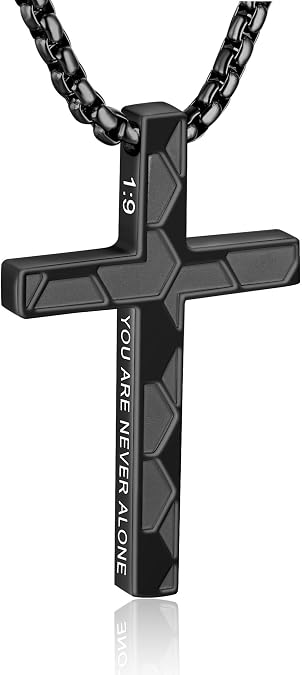 Soccer Cross Necklace for Boys Men