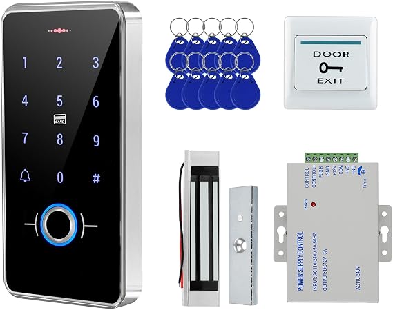 LIBO Fingerprint Access Control Kit with 400lb Magnetic Lock