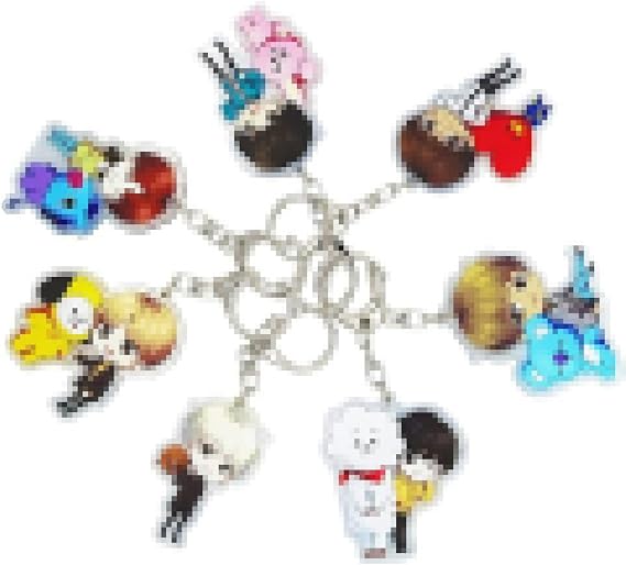 Doyomtoy Kpop Key Ring Set Cute Handbags Accessories Team Key Fob Students Decoration for Backpack/Bag