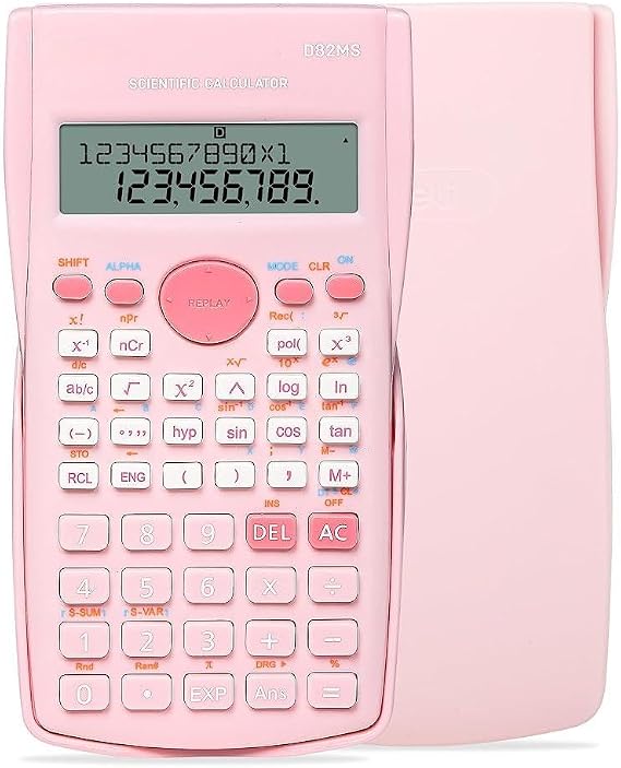 Pink Scientific Calculator 2 Line Cute Calculator Scientific Math Calculator Student Algebraic Geometry Basic Calculator Middle School College School Supplies