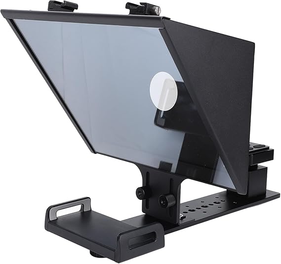 Teleprompter with Built in 14in Screen, APP, BT Remote Controller, Foldable, Prompter for DSLR, Webcam, Smartphone, Drag and Drop Monitor Display, Works with PC and