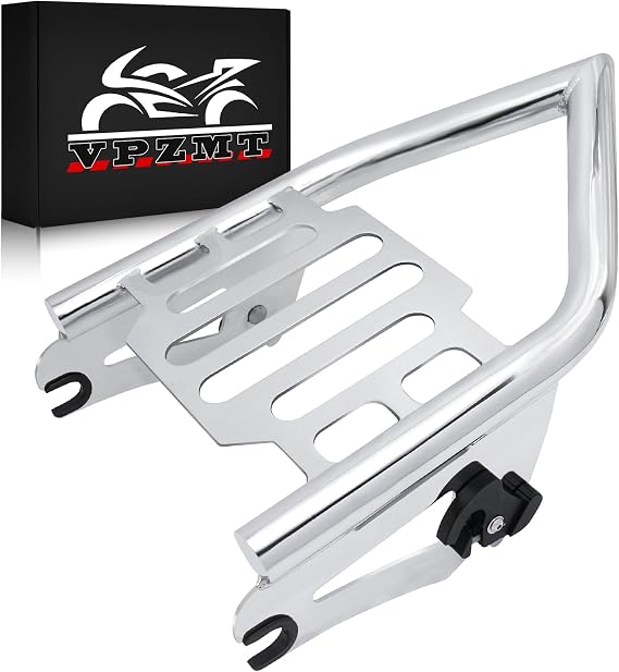 Chrome Detachable Mounting Luggage Rack for Harley Touring 09-25