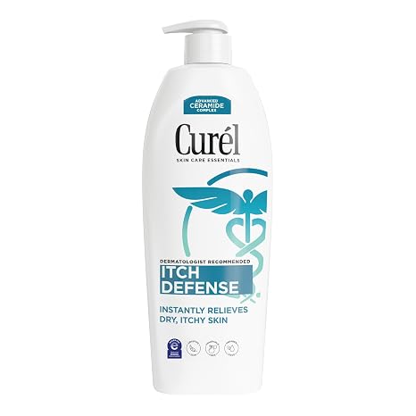 Curél Itch Defense Calming Body Lotion for Dry, Itchy Skin, 20 Ounces | Soothes Itchy Skin, Prevents Eczema Flare-Ups, Ceramide Moisturizer, Fragrance-Free, Dermatologist Tested
