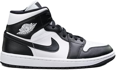 AIR Jordan Jordan WMNS 1 Mid 365 Synthetic Trainers for Women, White Black Panda Mid, 9.5 US