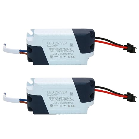 3W LED Driver 300mA Constant Current High Power AC 85-265V Output 5-12V SM Male Connector External Power Supply LED Ceiling Lamp Rectifier Transformer