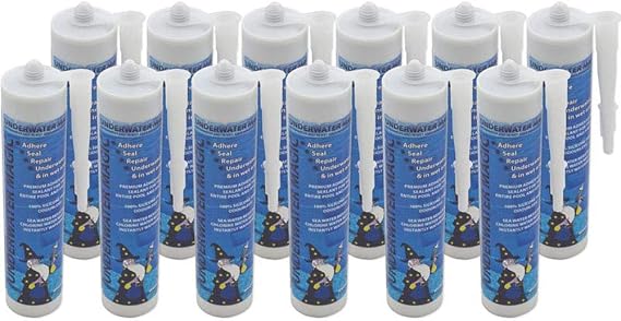 Underwater Magic Sealant, 290ml/9.8oz Tube, 12ct, White