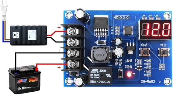 Battery Charge Controller Protection Switch Digital Display On Off Relay Charge Controller for 12V 24V Battery