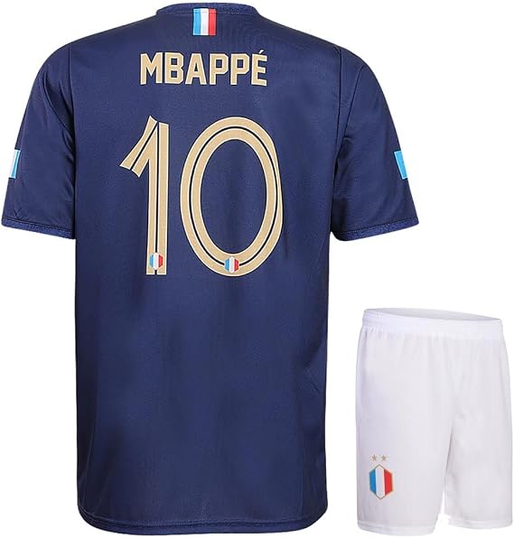 France Jersey Set Mbappe Home - 2022-2024 - Children and Adults - Boys - Men - Football Jersey - Football Gifts - Sports T-Shirt - Sportswear