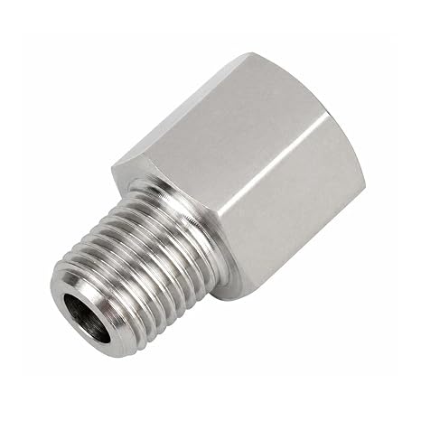 304 Stainless Steel Pipe Adapter 1/2" NPT Female x 1/2" NPT Male 1pc