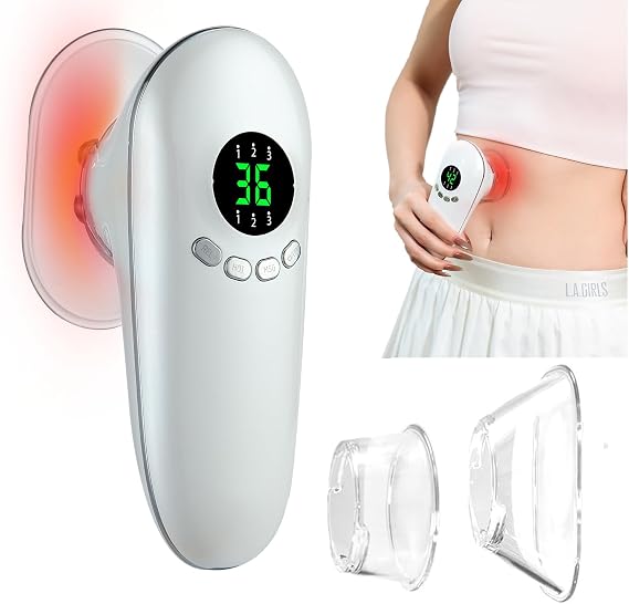 3-in-1 Body Sculpting Machine Body Sculpting Massager, Adjustable Electric Cellulite Massager Skin Tightening, Cupping Therapy & Red Light for Stomach, Arms, Legs & Love Handles.
