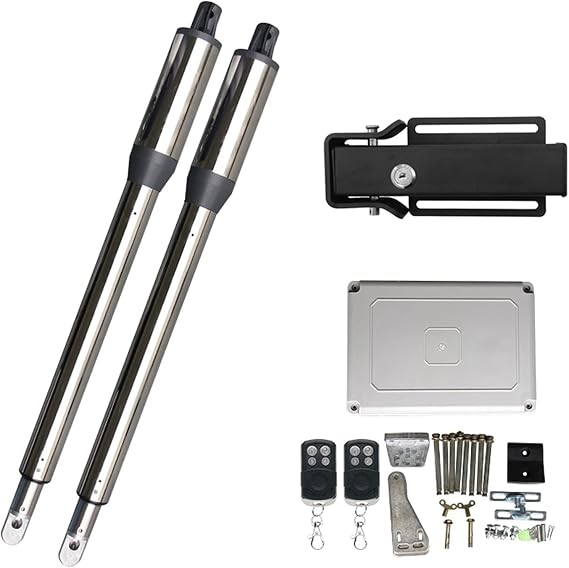 Sliding Gate Motor, 300KG Automatic Swing Gate Opener Drive with Remote Control Electric Lock Warning Light Swing Door Operator Motor Access Control(D)